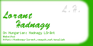 lorant hadnagy business card